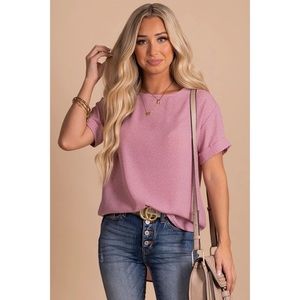 One More Kiss Patterned Blouse - Pink